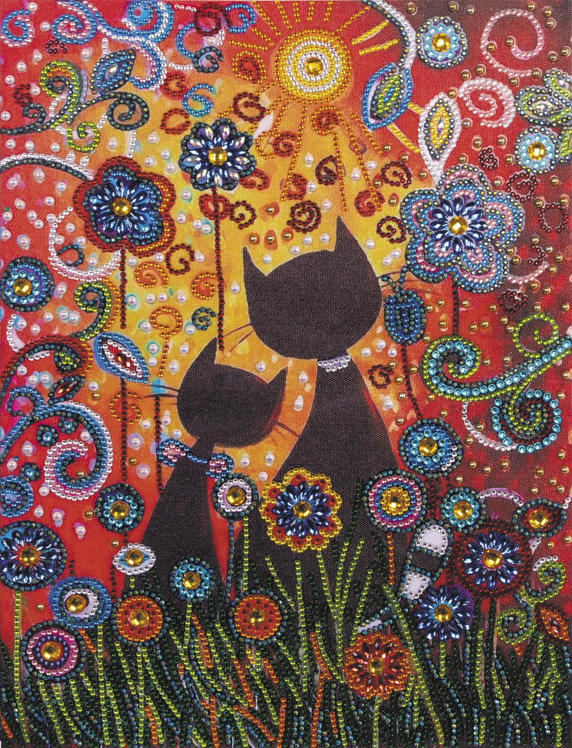 Diamond painting chat siamois strass haute brillance 40x30