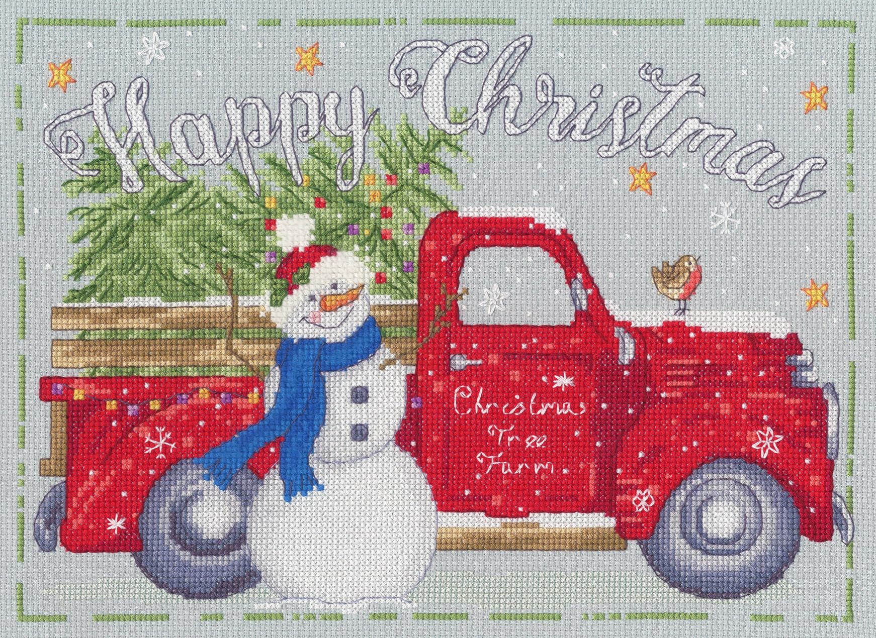 Bothy Threads Multi Counted Cross Stitch Kit - Christmas Tree Farm