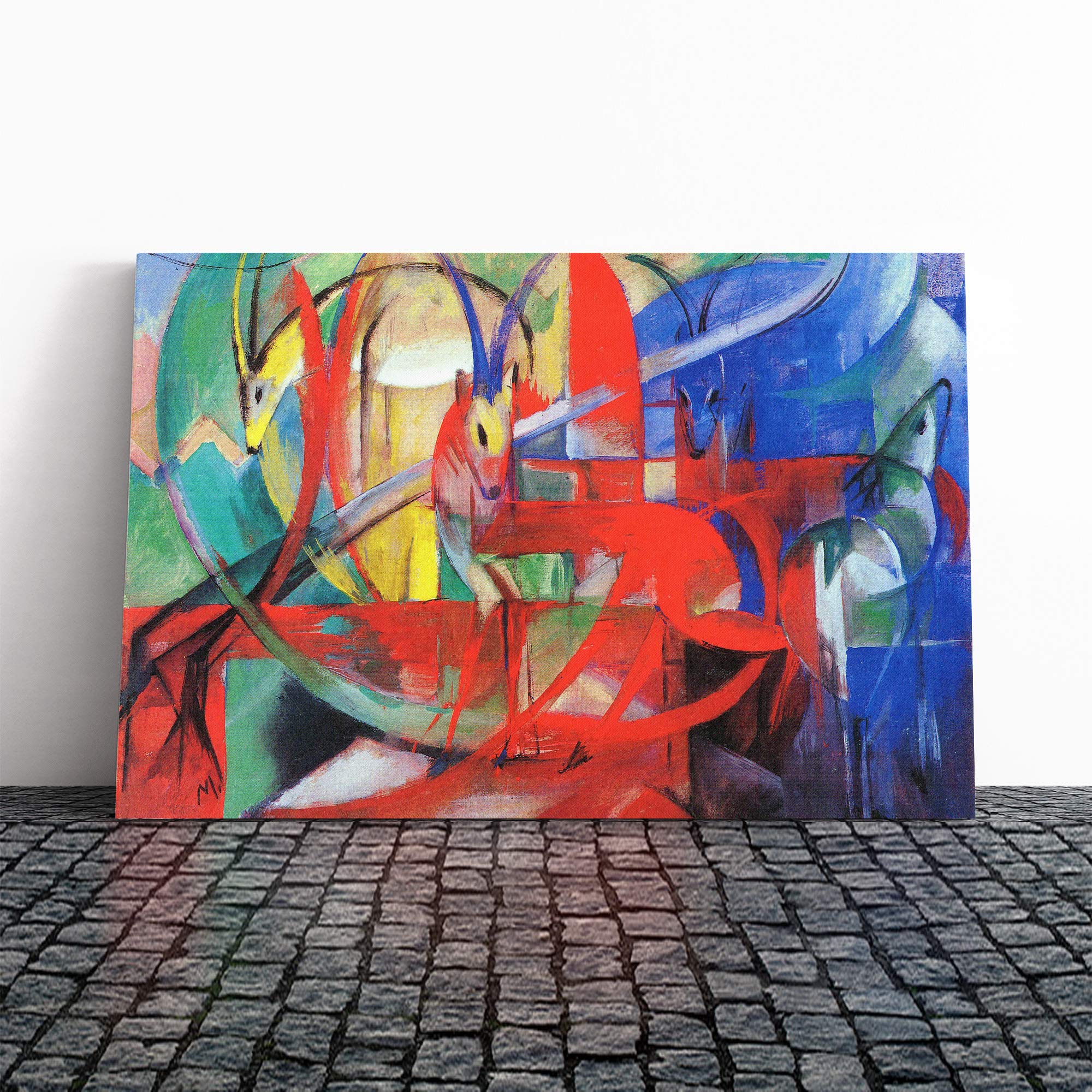 Franz Marc Gazelle Canvas Print | Gallery Wrapped 30mm Frame Wall Art | 20x14 inches | Ready to Hang | Modern Picture | Living Room Bedroom Lounge Office