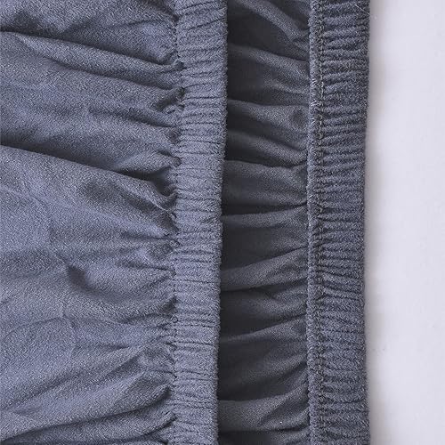 Miniatura 6 de FXBZA Velvet Large Dining Chair Covers, Stretch High Back Chair Slipcovers Washable Removable XL Chair Seat Protector Covers (Set of 6,Dark Grey)