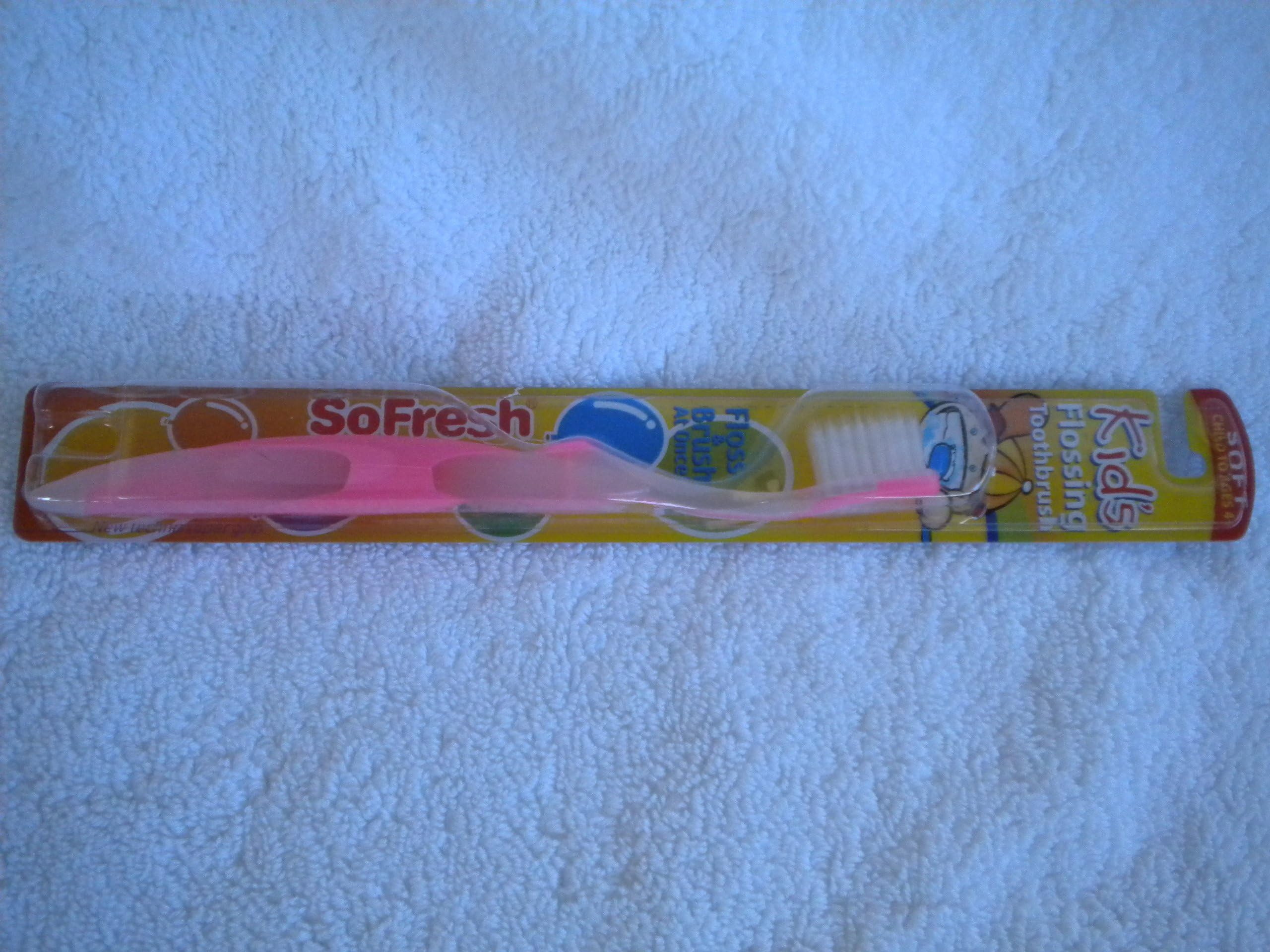 Pink SoFresh Child's Flossing Toothbrush