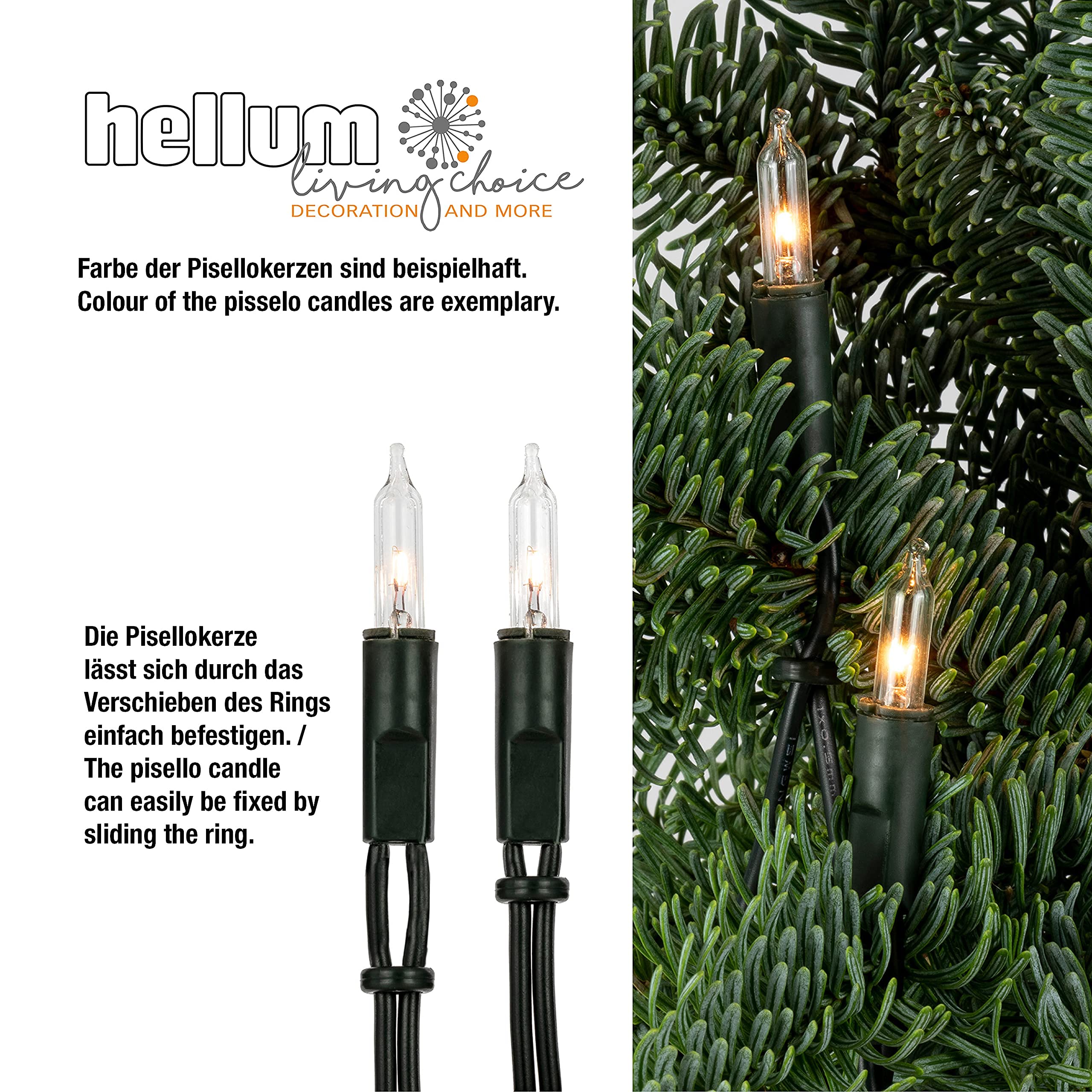 Hellum luci da fata per interni, mini luci da fata 20 lampadine di ricambio colorate, illuminate 2,85 m, cavo verde luci da fata 20 luci con spina per Natale 832075