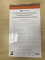 Vista 3 de MCAT Prep Erasable NotepadWhiteboard (noteboard booklet) with Staedtler Marker for Exam Experience Simulation