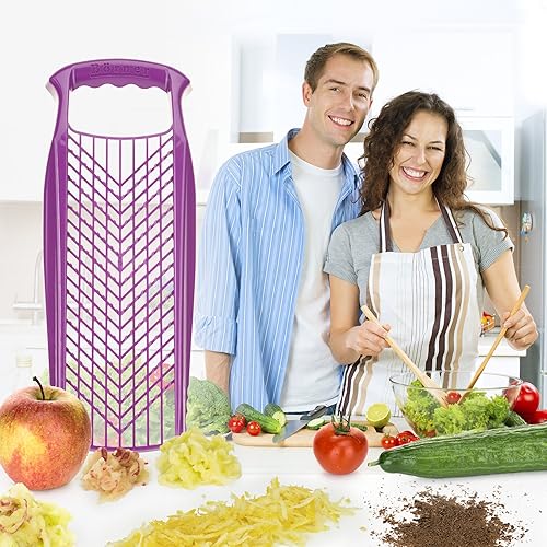 Miniatura 6 de Börner Rallador PowerLine (fino y grueso)  Rallador de cocina para verduras, frutas y queso  Rallador de doble cara  Rallador multiusos (violeta)