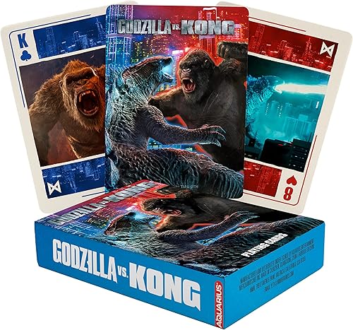 AQUARIUS Godzilla vs Kong Playing Cards Baraja de cartas con temática Godzilla vs Kong para tus juegos de cartas favoritos Producto y