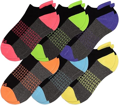 Miniatura 2 de VRD Womens Ankle Socks, Bamboo Rayon 6-Pairs Athletic Running Low Cut Socks With Tab