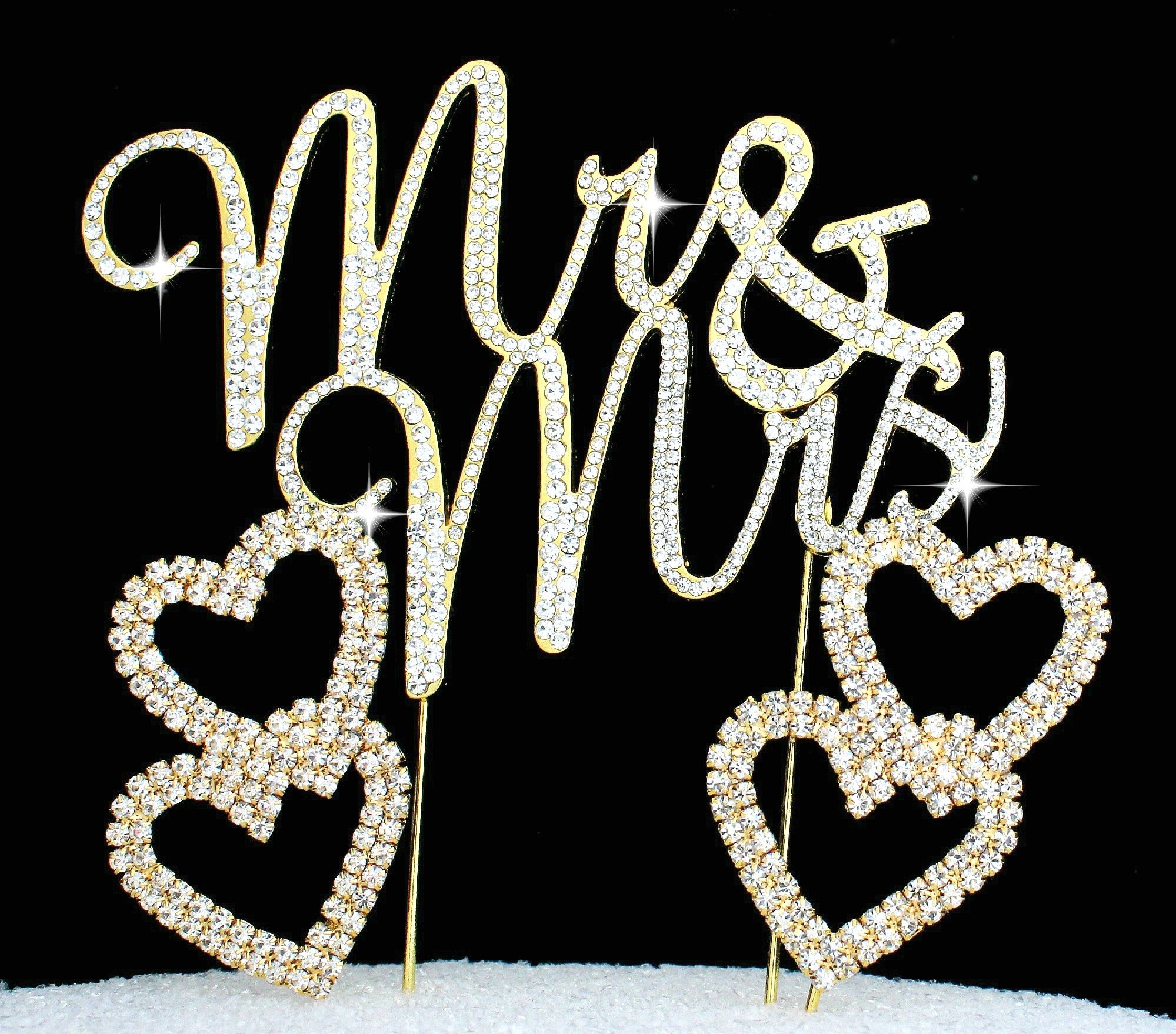 Lulu Sparkles LLC Crystal Rhinestone Bling Wedding Monogram Hearts Mr