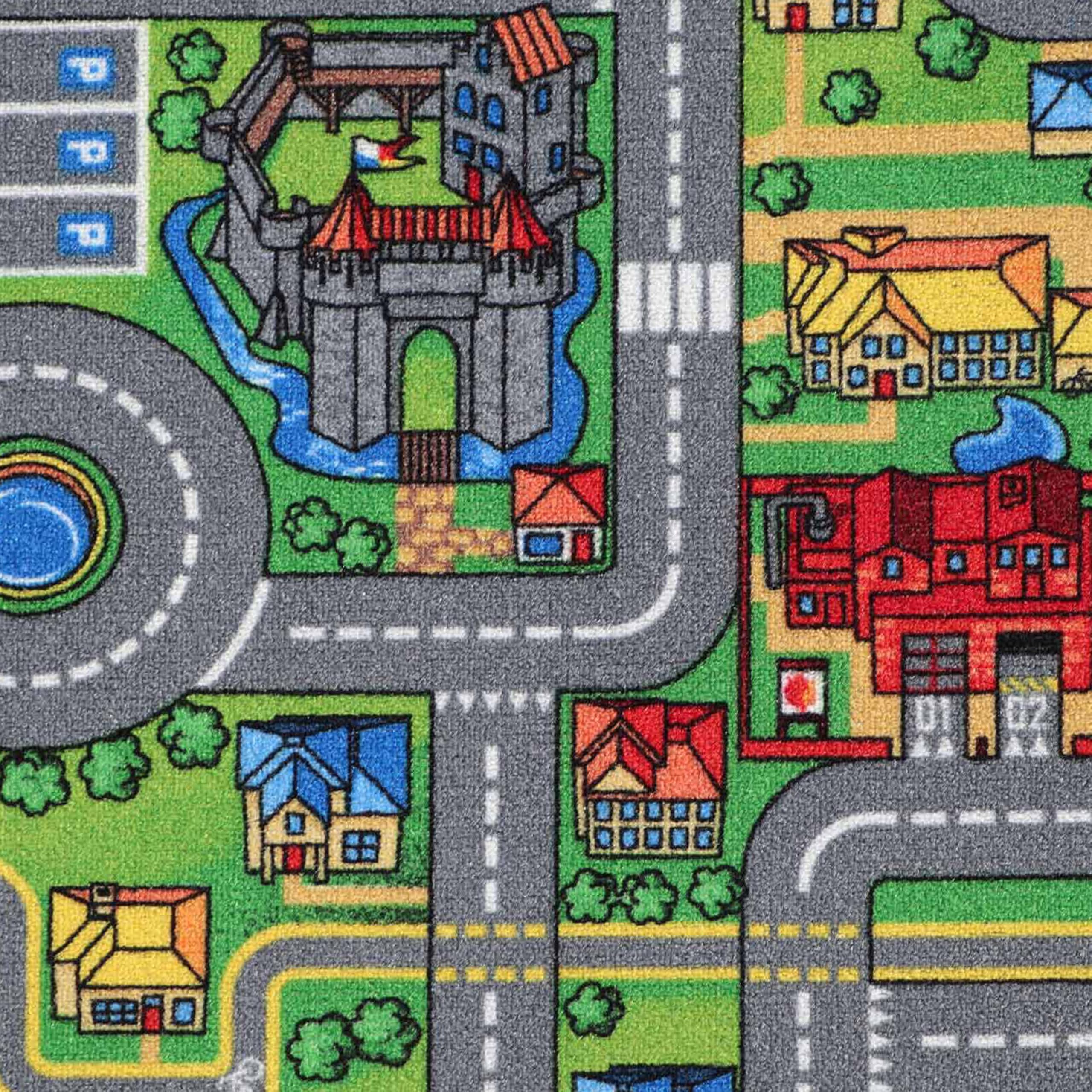Speeltapijt met straten AUTO-CIRCUIT, 95 x 133 cm, Kindertapijt anti