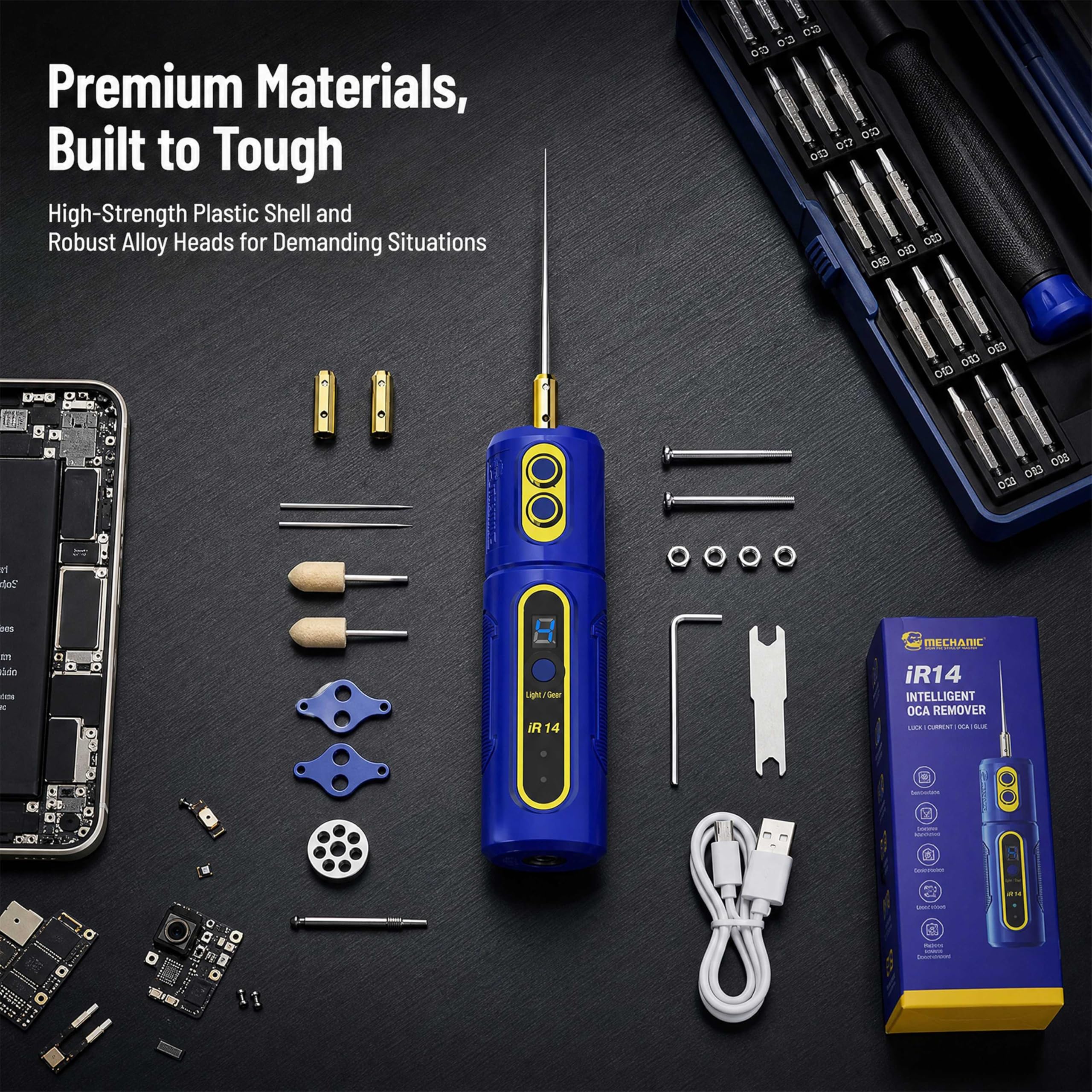 Rimozione della colla elettrica, 4 livelli regolabile, efficiente e versatile, strumento di rimozione elettrica per cellulare, display LCD, pulizia cellulare