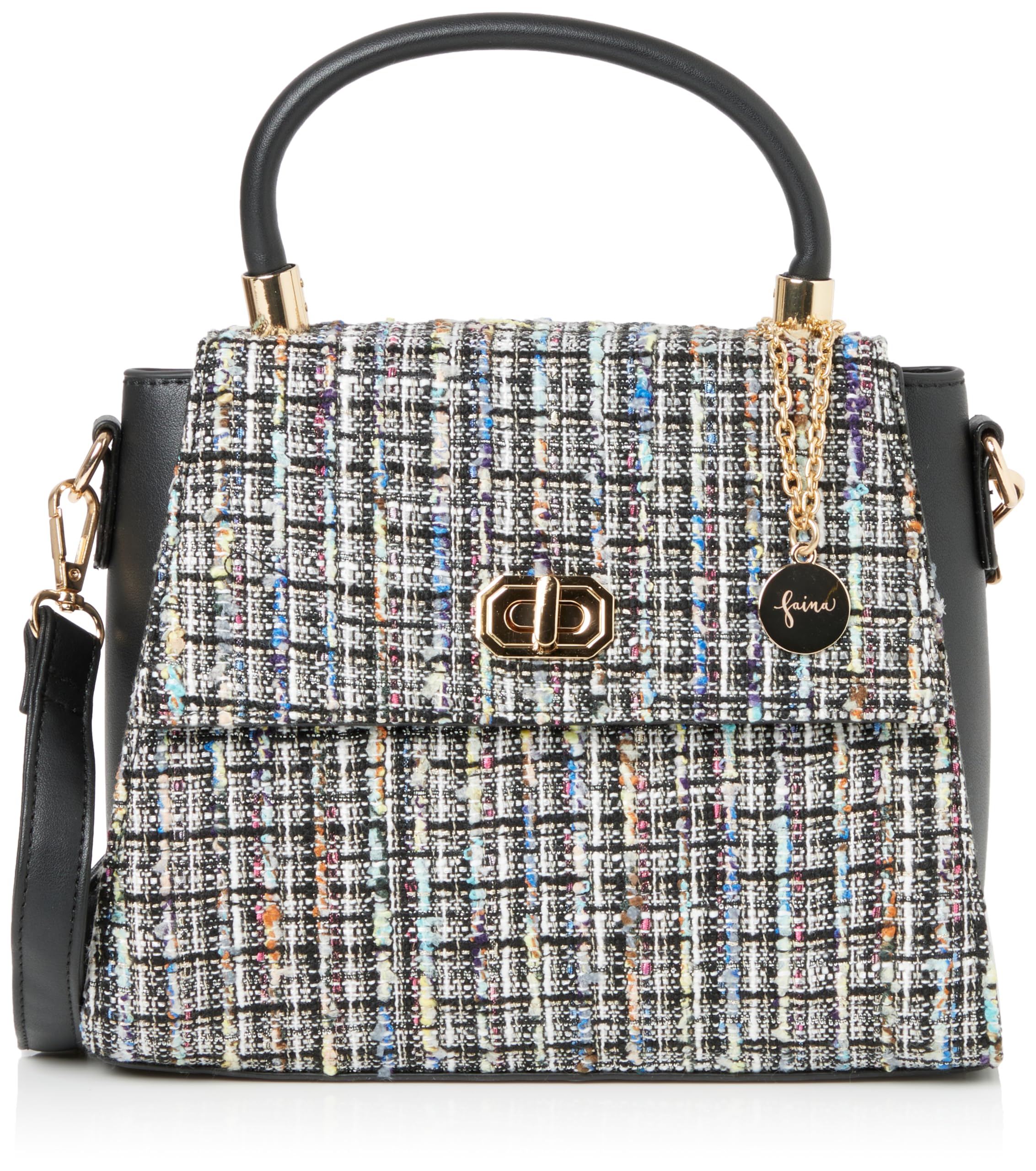 paino Women's Handbag Shopper, Black Multi-Coloured, One Size