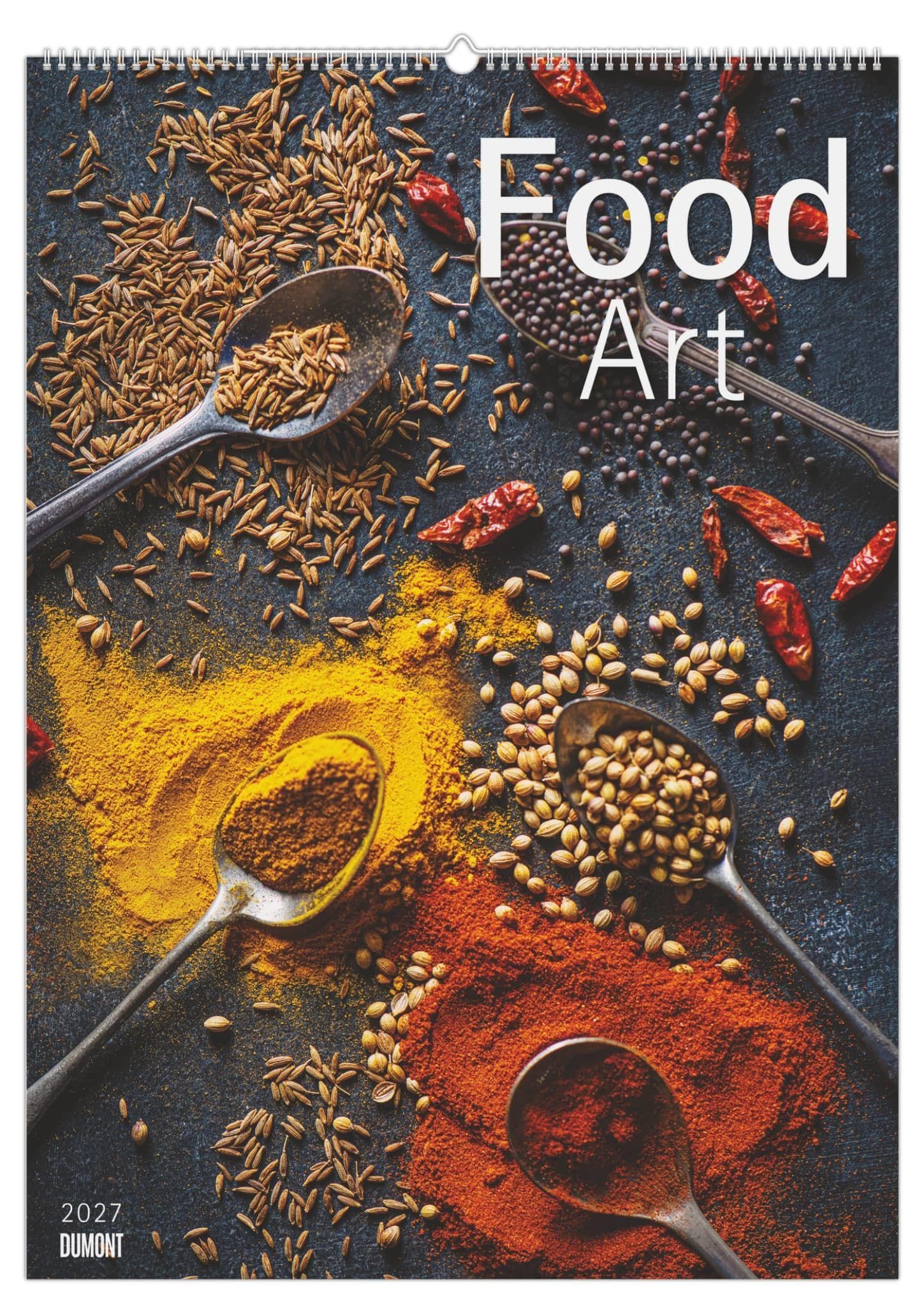 Calendrier d'art culinaire 2027 grand format 50x70 cm tirage premium pour salon