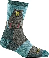 Darn Tough Women's Bear Town Micro Crew Hiking Socks - Lightweight Cushion Merino Wool, Made in USA, Lifetime Guarantee (Style 1970)
