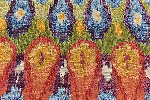 Miniatura 5 de Unique Loom - Alfombra colección de círculos abstractos, de transición para interiores y exteriores, beige, Polipropileno