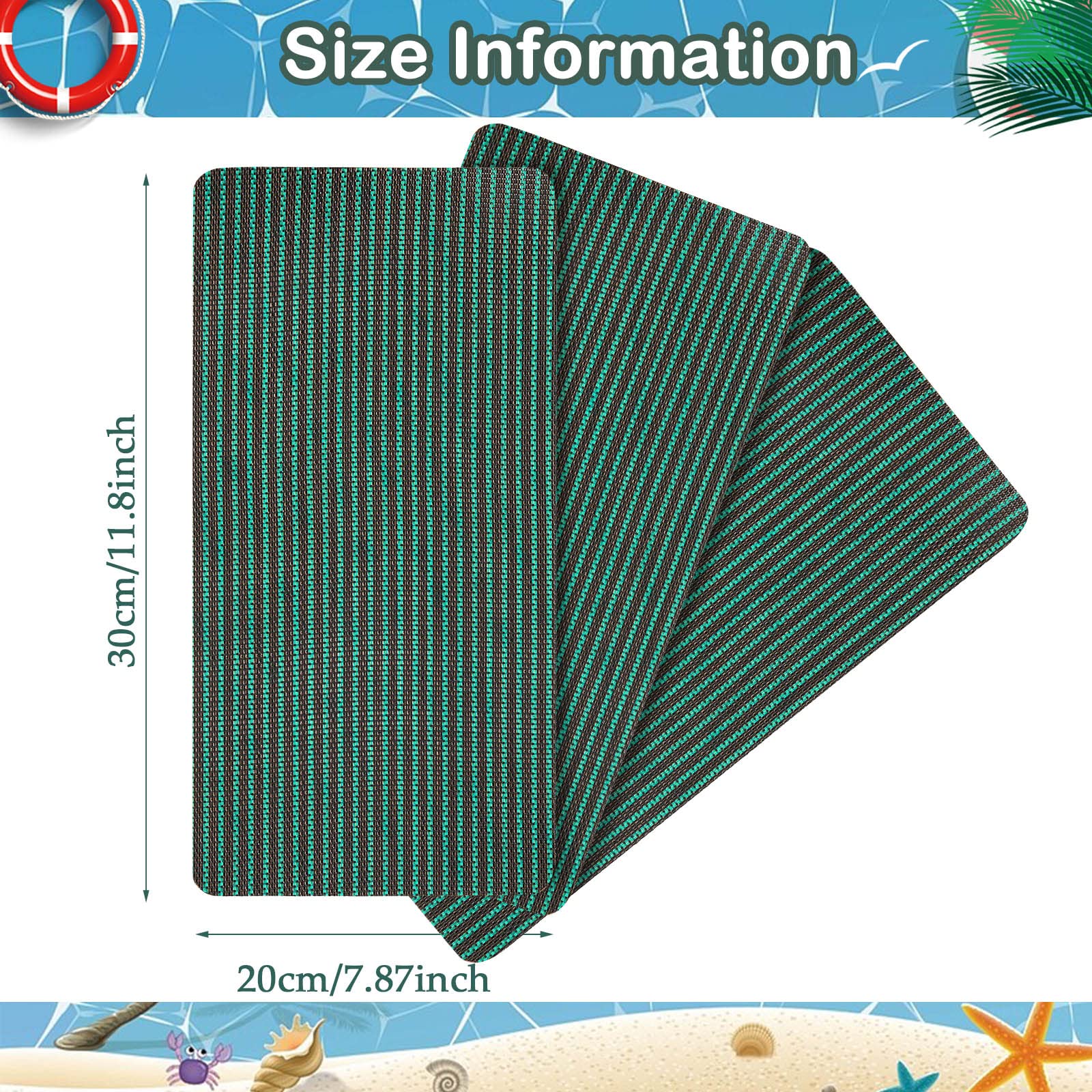 Kit patch di sicurezza per piscina, kit di riparazione di sicurezza per piscina, rete verde autoadesiva (20 x 30 cm, 22)