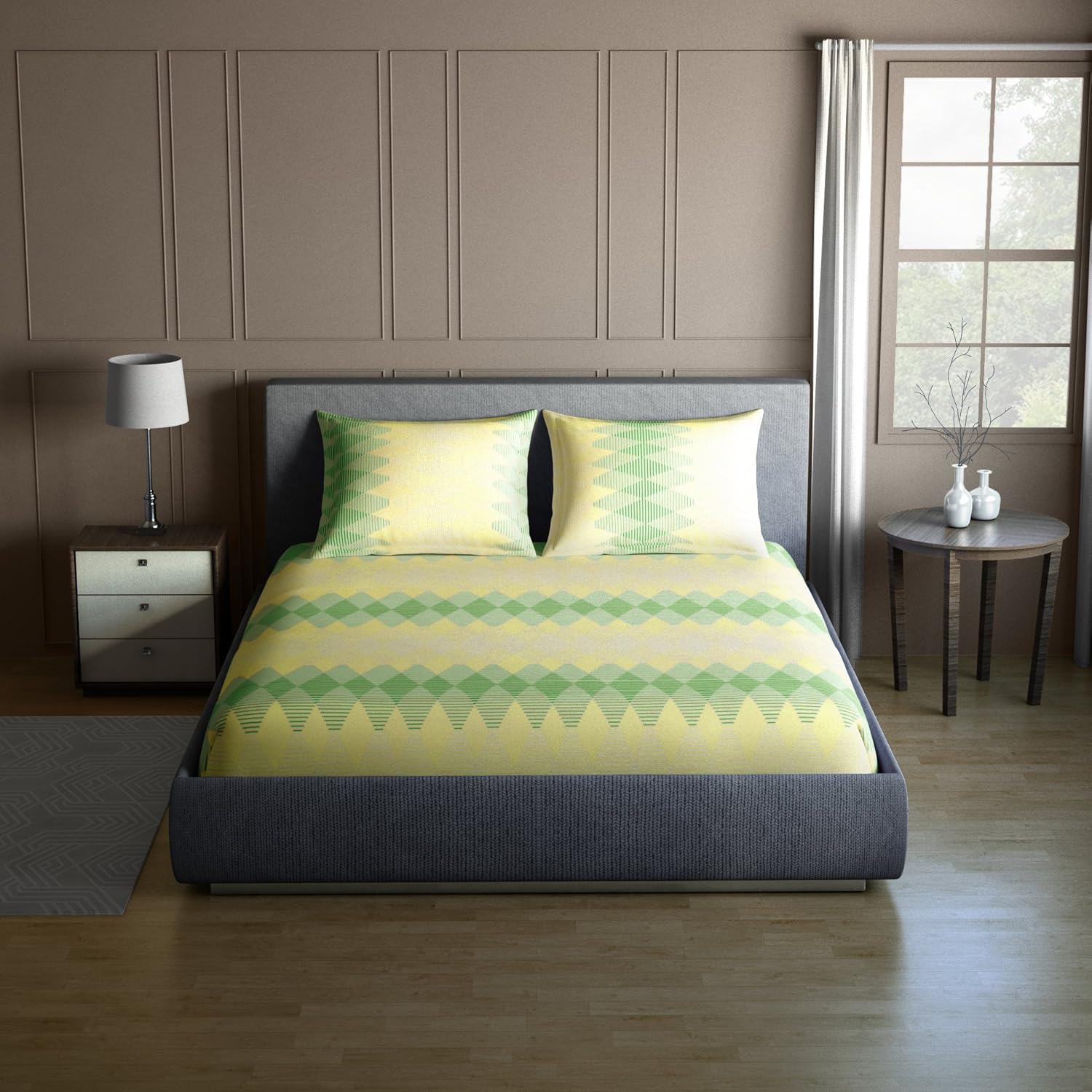 Core Designed By Spaces 100 Cotton Double Bedsheet Breatheable Soft