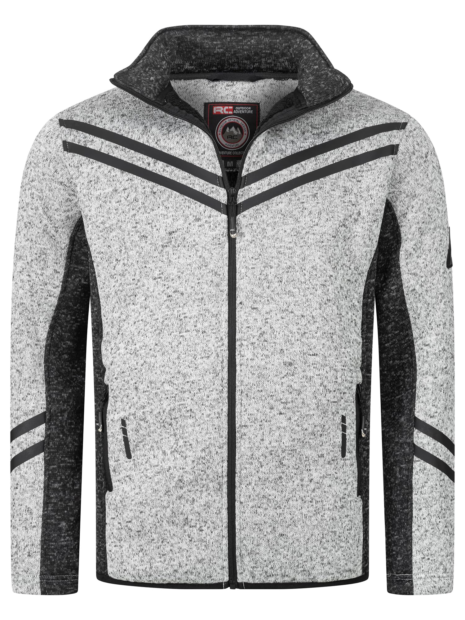 Rock Creek Fleecejacke Herren Outdoor H-373 | Wärmender Sweat-Pullover mit Reißverschluss, weiche Wanderbekleidung für Männer, Alltag, Camping und Freizeit