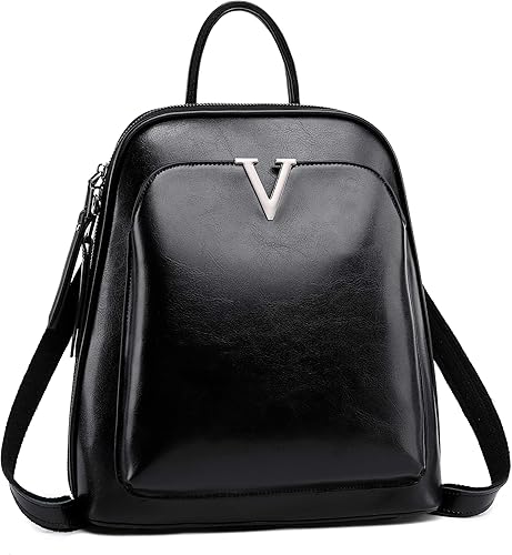 Iswee Mochilas de cuero vintage para mujer, bolsos escolares, mochilas estilo mochila de viaje, Mochilas Daypack