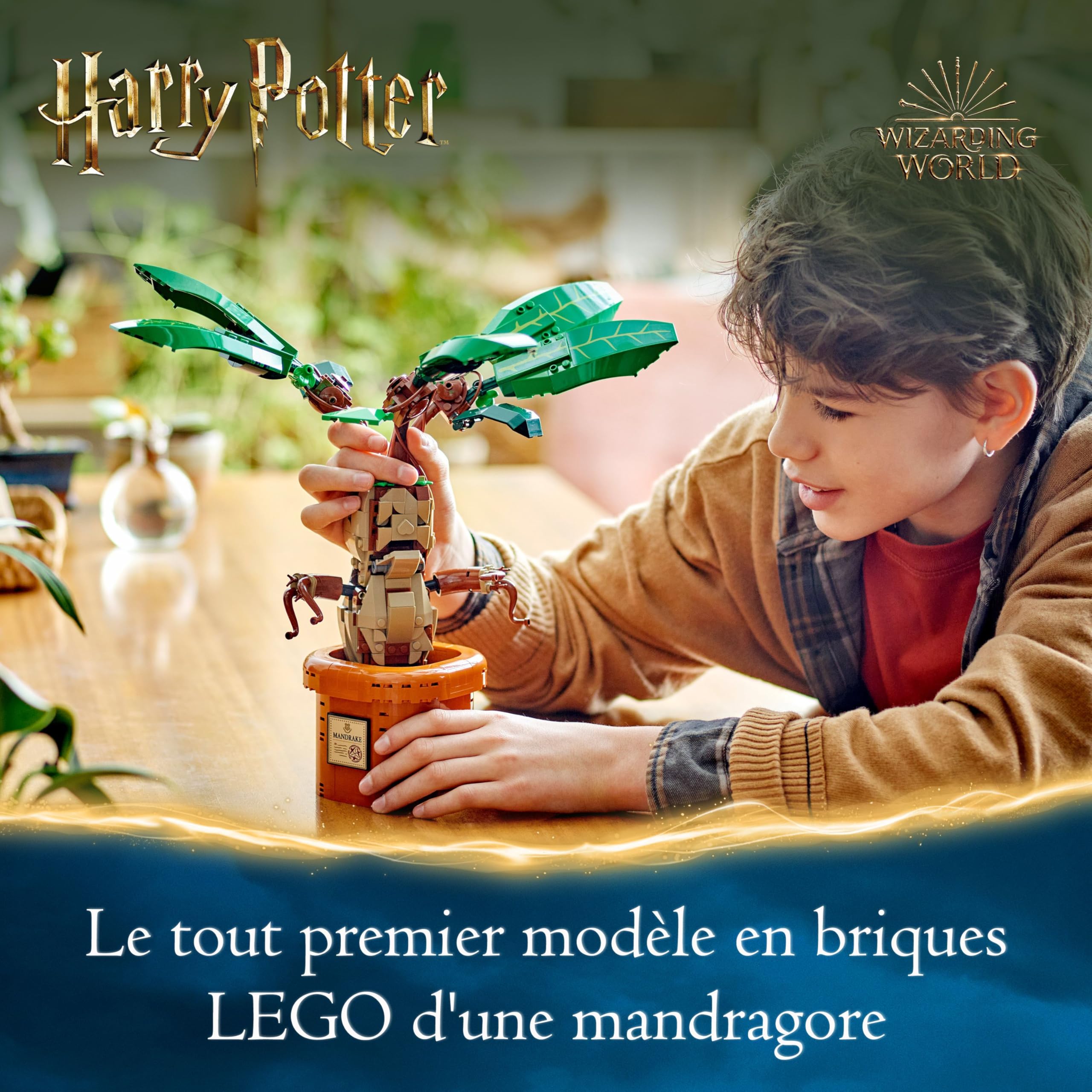 LEGO Harry Potter Mandragore - Plante et Pot - Créature Magique - Idée de Cadeau pour Les Filles, Les garçons et Les Fans - Set pour Les Enfants imaginatifs - Idée déco 76433
