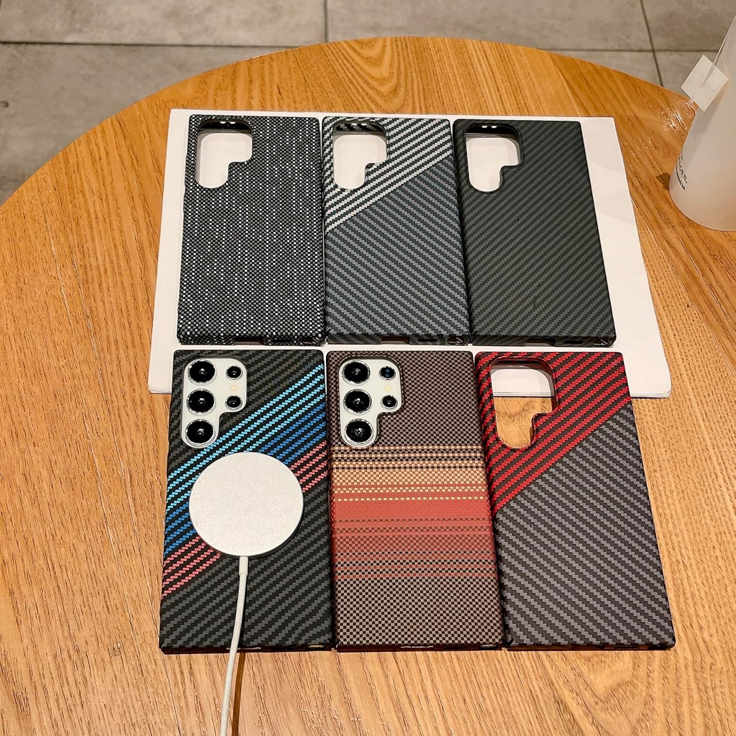 Designed for Samsung Galaxy S25 Ultra Case, Compatible with Mag-Safe, S25 Ultra Phone Case Slim Carbon Fiber, Case for Samsung S25 Ultra Shockproof Strong Magnetic Cover, Wireless Charging (Sunset) - Image 8