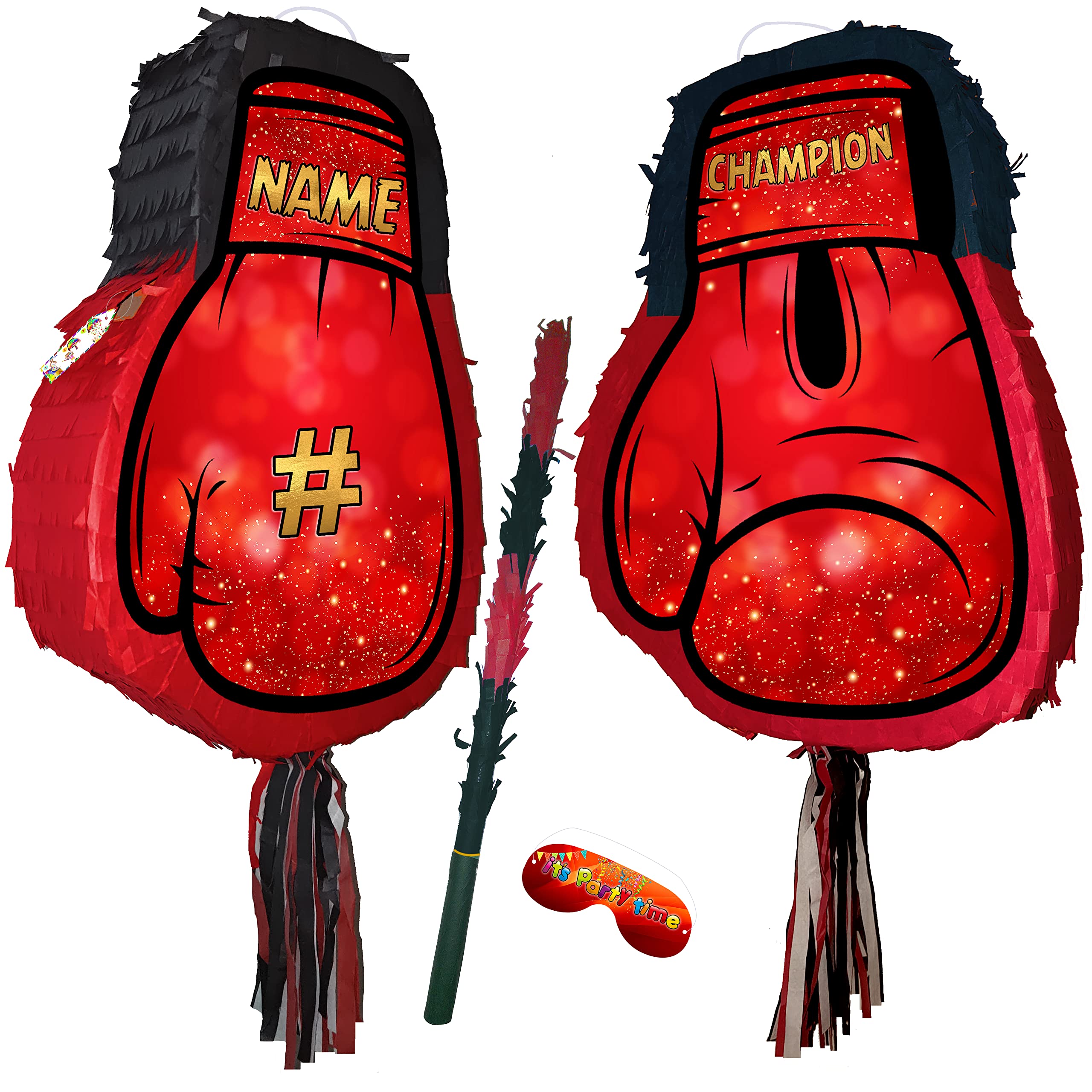 Boxing Glove Pinata with stick