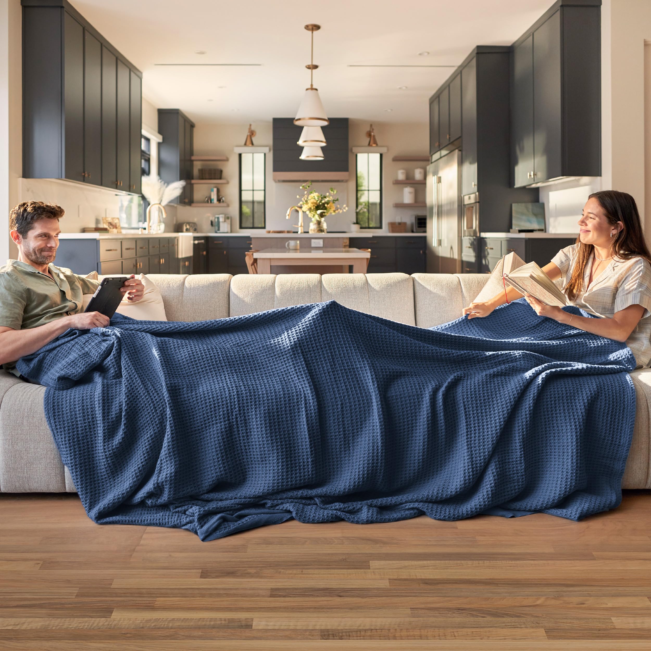 Amazon.com: Bedsure 100% Cotton Blanket King Size for Bed