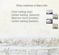 Vista 5 de D&D Futon Furniture Colchones japoneses tradicionales japoneses de algodón, espuma y poliéster, tamaño Queen, color negro, colchonetas de meditación