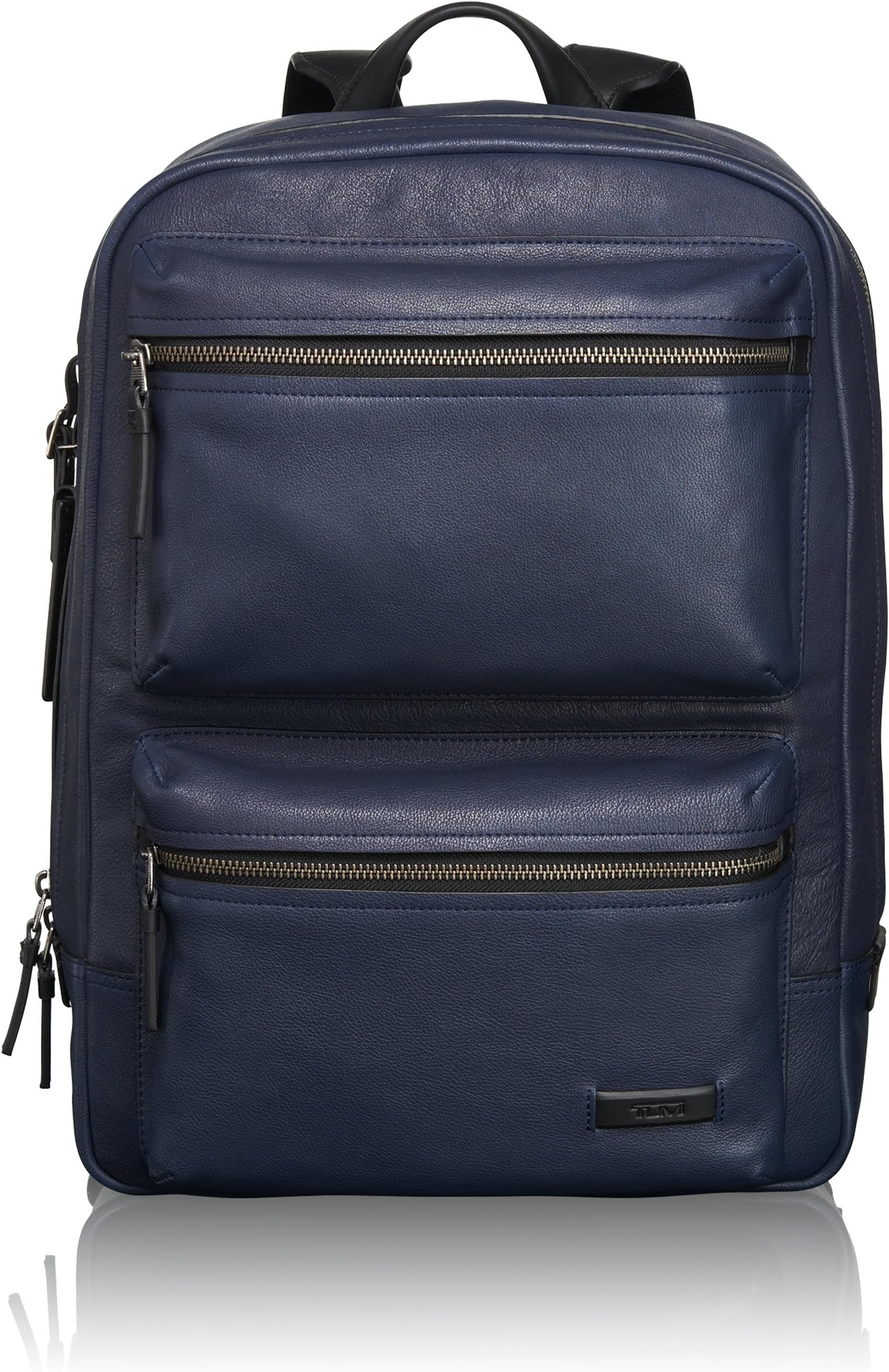 Tumi Mission Bryant Leather Backpack, Navy, One Size