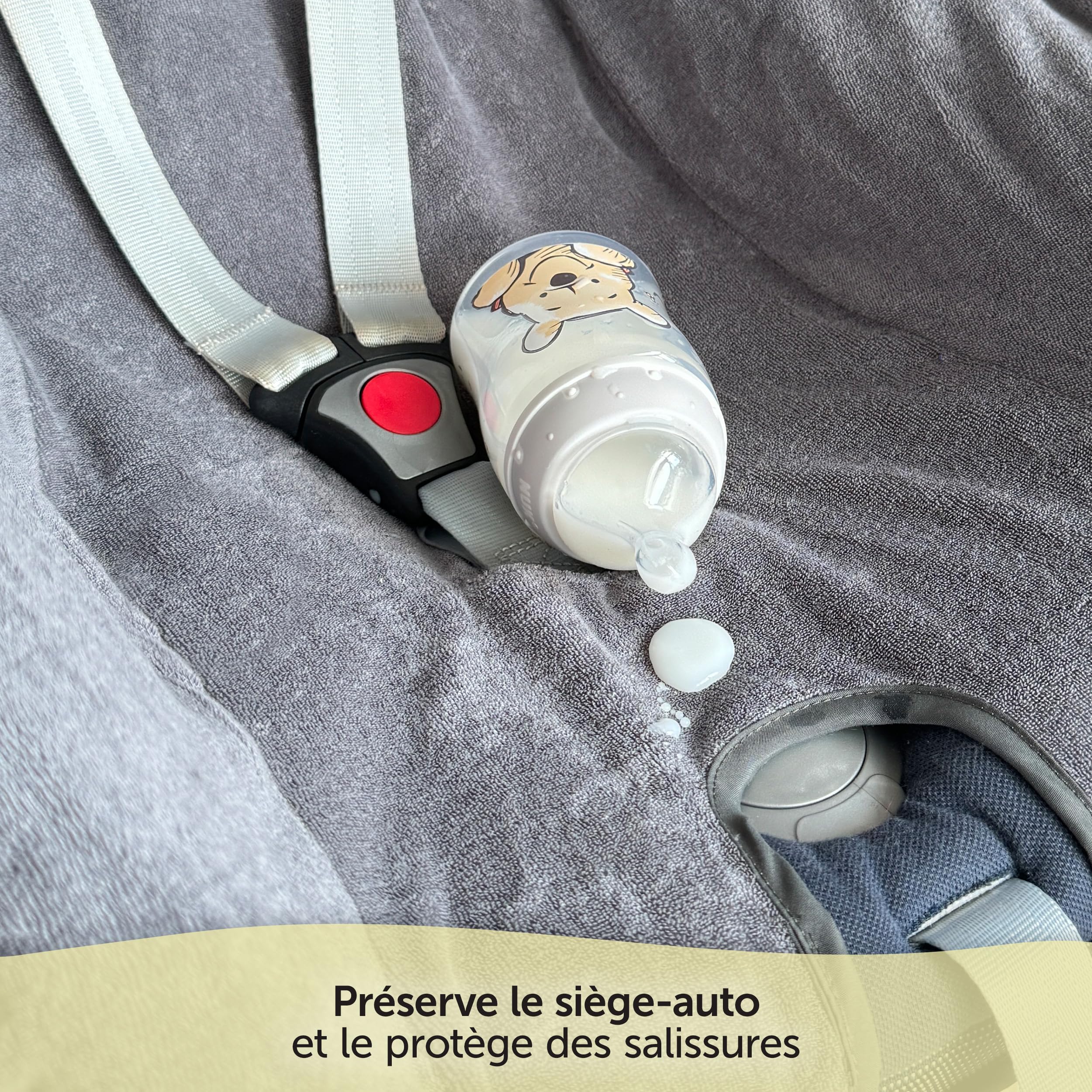 Zamboo Housse Siege Auto Bebe Été pour Cosy Citi Bebe Confort, Protection de Siège Auto Respirante Contre la Transpiration, Lavable en Machine - Gris