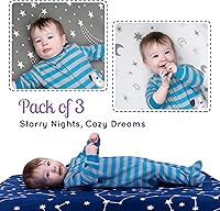 Vista 7 de GROW WILD Pack n Play - Juego de sábanas para cuna, paquete de 3 unidades, juego de sábanas de jersey suave para niños o niñas, colchón de corral