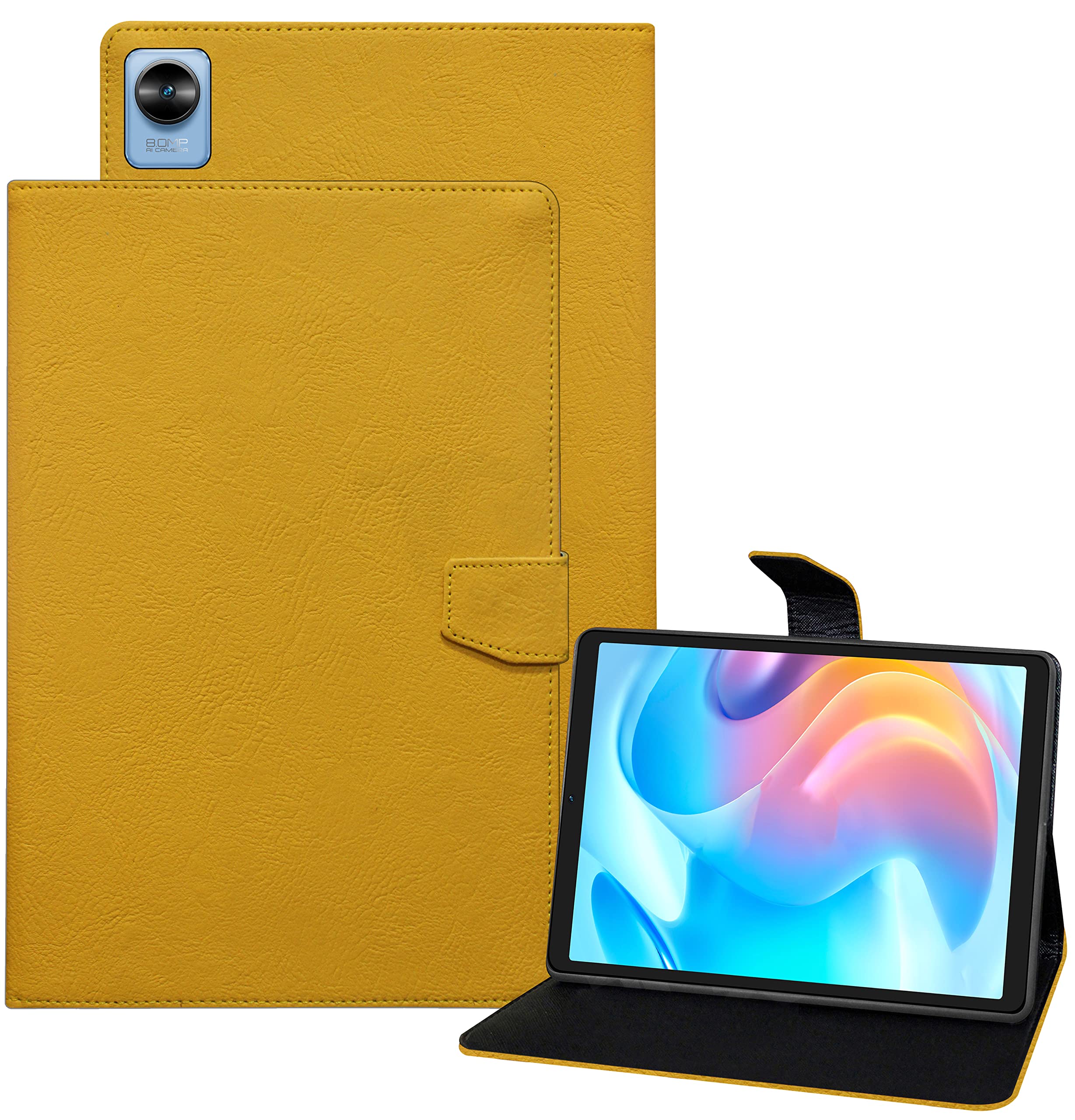 TGK Flip Case Cover for Realme Pad Mini 8.7 Inch Tablet Plain Design (Yellow) (B09ZLM29R3) Amazon Price History, Amazon Price Tracker