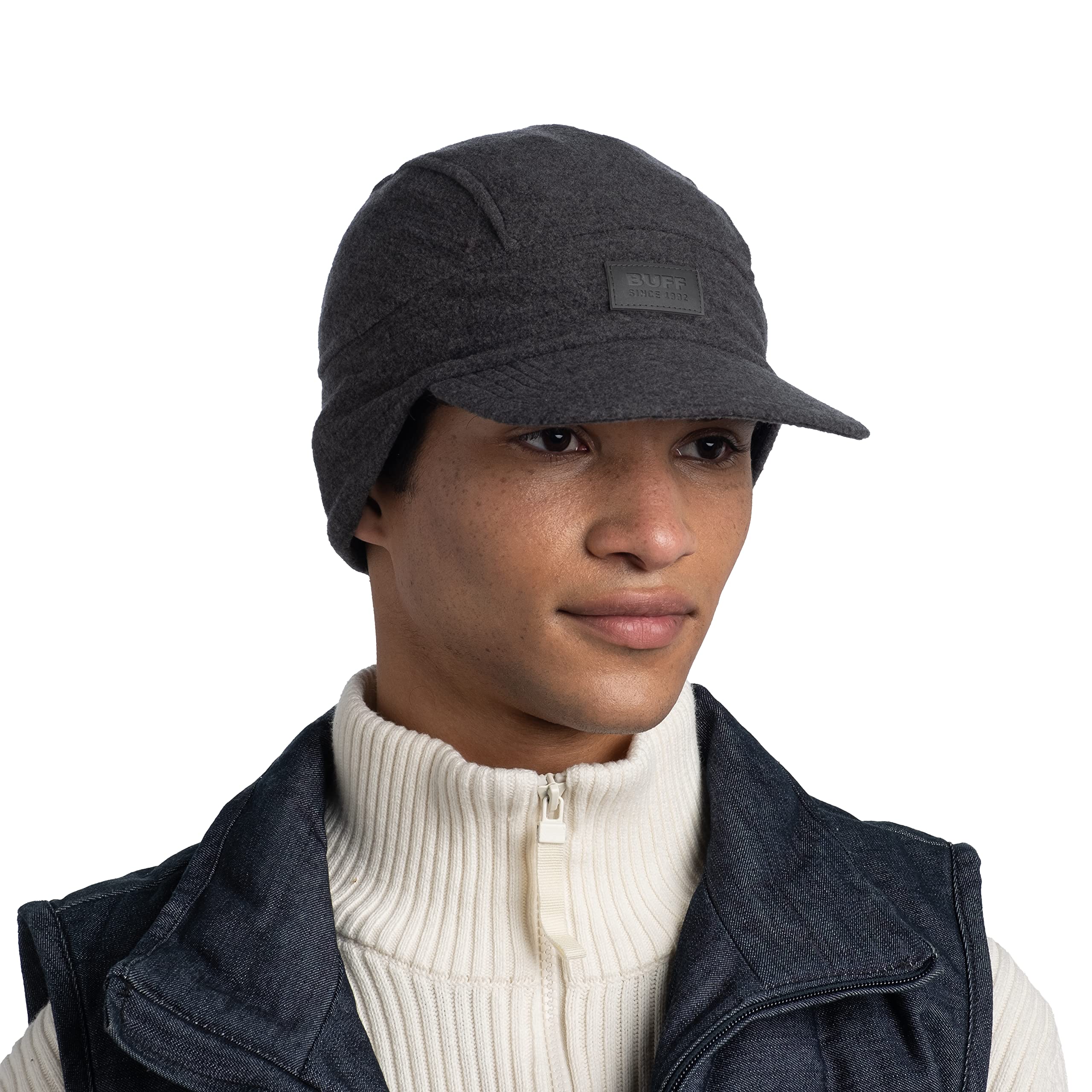 Buff Merino Wool Pack Cap Basecap Wollcap Merinocap Baseball Cap Wintercap Trasera Cerrada
