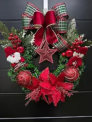 Guirlanda De Natal Papai Noel Decoraçao Natalina 40 Cm