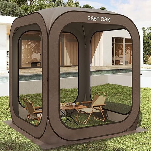 Miniatura 12 de East Oak Tienda de Campaña con Pantalla Emergente, Toldo de Habitación con Pantalla Portátil Tienda de Campaña con Pantalla Instantánea de 6 x 6