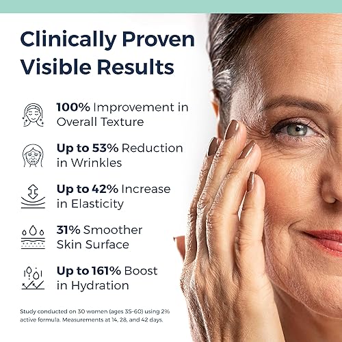 Miniatura 4 de Suero de colágeno con retinol antienvejecimiento para rostro retinol encapsulado al 1%, niacinamida y ácido hialurónico, mejora las arrugas, la