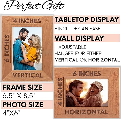 Vista 3 de GIFTBYGIFTY Marcos de fotos de amor personalizados para parejas con nombre, 4 x 6 pulgadas, regalos de San Valentín personalizados para él, ella