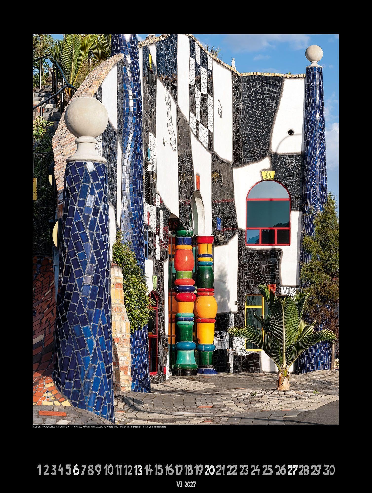 Großer Hundertwasser Architektur Kalender 2027