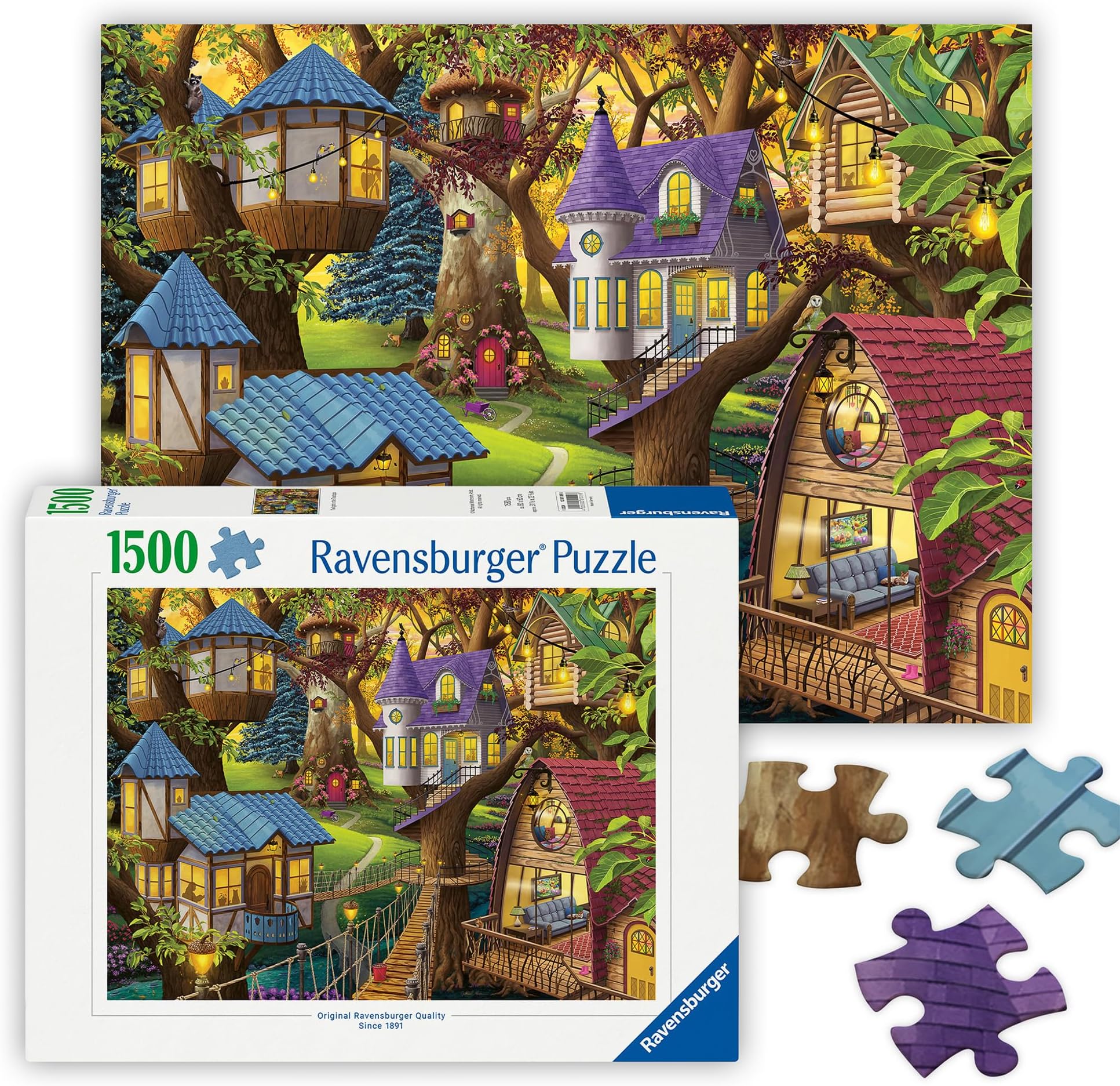 Twilight in The Treetops 1500 Piece Jigsaw Puzzle for Adults - 12001009 - Handcrafted Tooling, Made in Germany, Every Piece Fits Together Perfectly