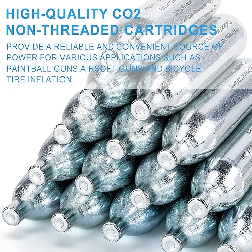 Miniatura 25 de Cartuchos de CO2 de 0.32 oz/0.44 onzas para paintball, cilindro de CO2 Powerlet cartuchos para Airsoft, pistola de aire, pistola de pimienta P2P HDP