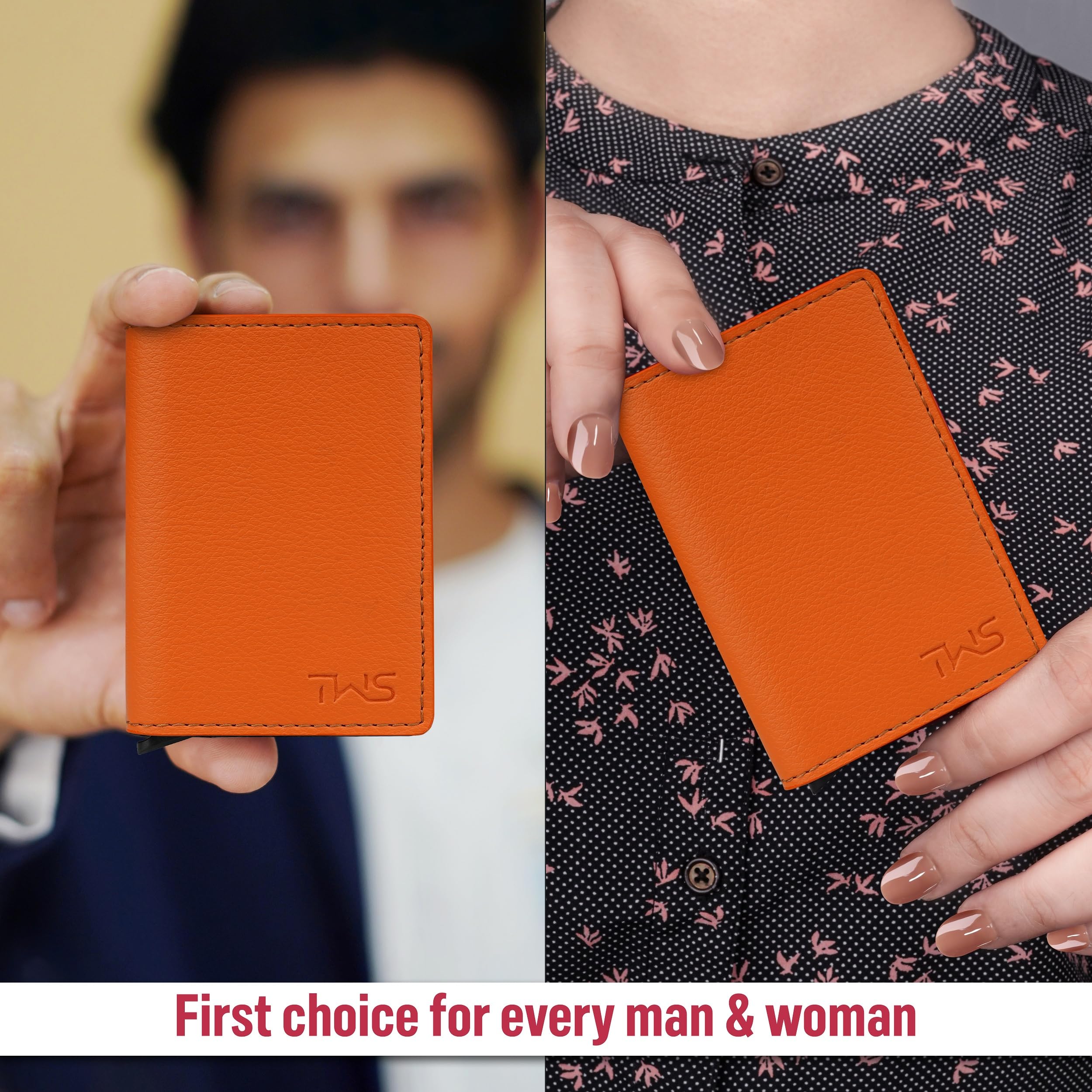 The Wallet Store Vivid Vault RFID Protected Metal Cardholder - Orange