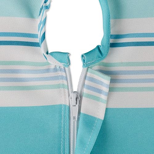 Miniatura 2 de DII Summer Stripe - Colección de mesa con cremallera para exteriores, multiusos, lavable a máquina, mantel, redondo de 60 pulgadas con cremallera,