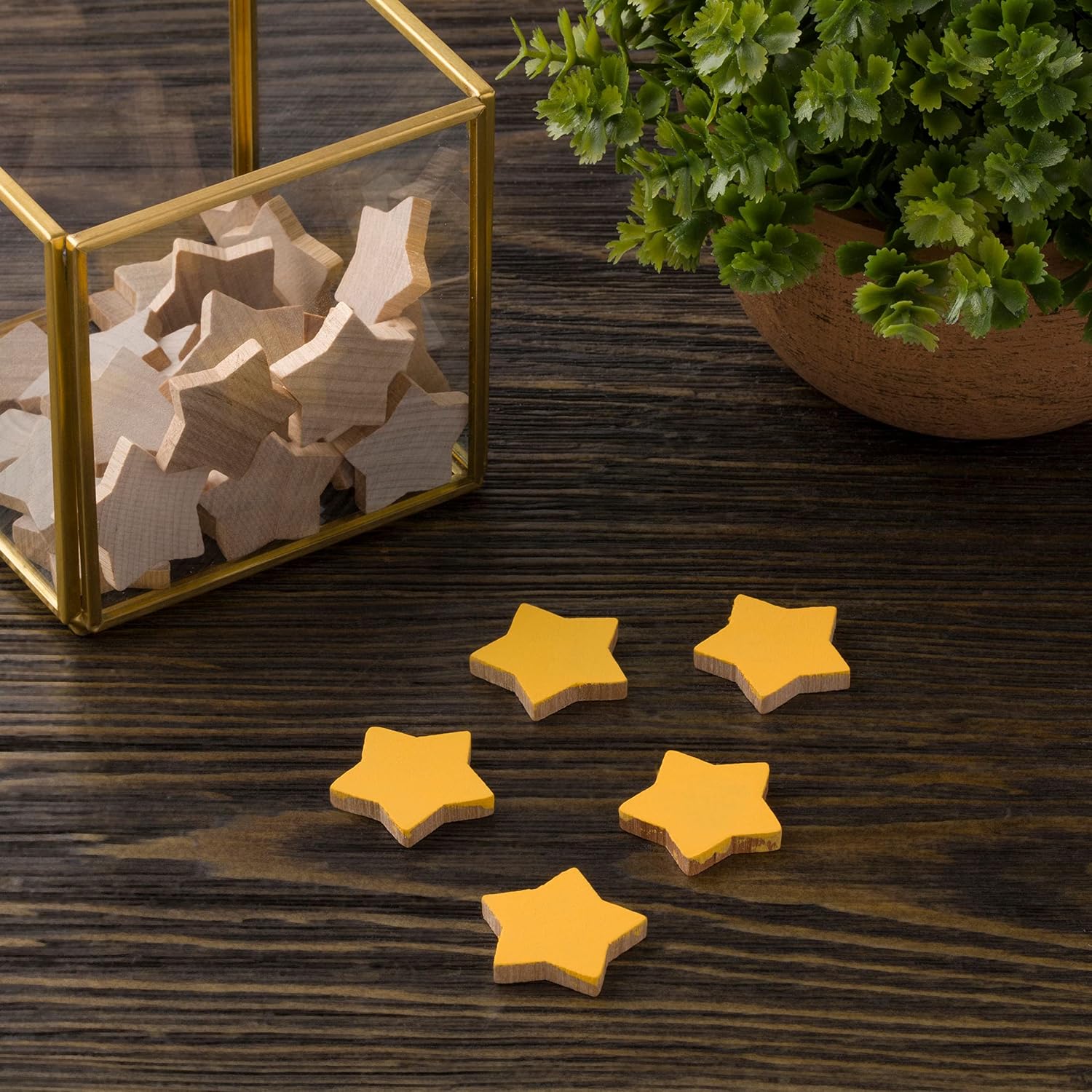 6 Packs: 20 ct. (120 Total) 1”; Wood Stars by Make Market®