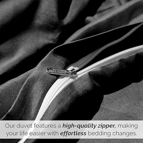 Miniatura 13 de Southshore Fine Living, Inc. Premium Collection - Juego de funda de edredón tamaño King extragrande, funda de edredón suave con cremallera, 3 Azul