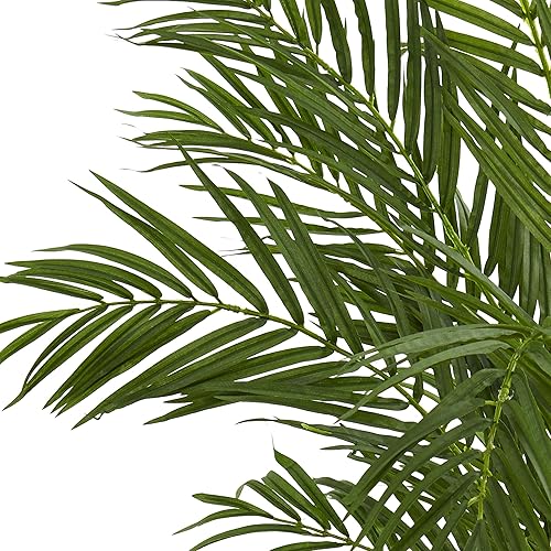 Miniatura 7 de Nearly Natural 5000 Areca - Palmera decorativa de seda, 3 pies, color verde