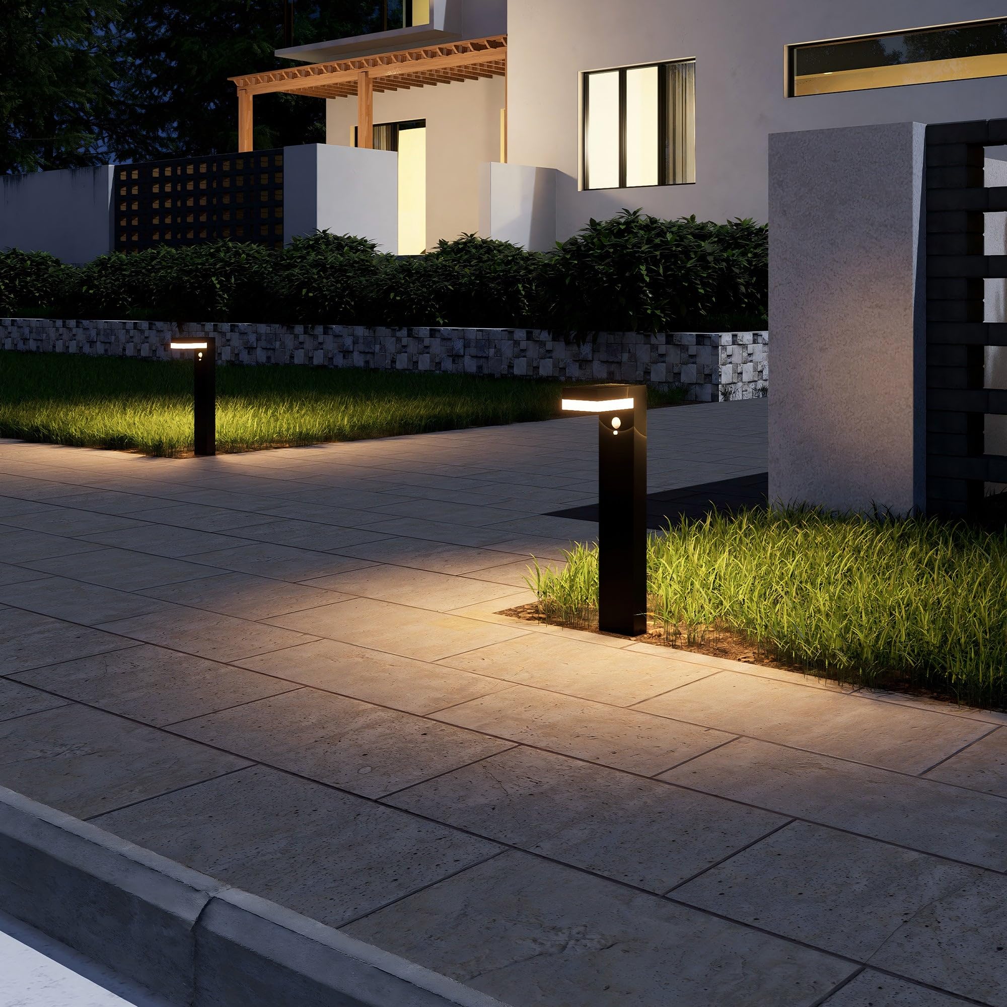 Lumisky Solarleuchte zum Befestigen oder Bepflanzen, LED, warmweiß, mit Bewegungsmelder, Höhe 50 cm