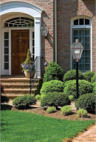 Miniatura 9 de Quoizel RO8311AC Rue De Royal Charleston - Farol de cobre con iluminación exterior antigua, cristal templado transparente, 2 luces, 120 vatios