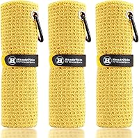 Vista 8 de Handy Picks Toalla de Golf de Microfibra (16" X 16") con Clip de Mosquetón, Toalla de Golf con Patrón de Waffle con Cierre de Gancho y Bucle - La