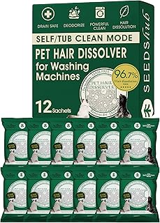 Pet Hair Dissolver for Washing Machine, Pet Hair Remover for Laundry, 96.7% Dissolution Rate, Dog Hair Remover, Cat Hair Remover, Up to 12 Months of Use, HE/Top/Front-Load Compatible, Septic Safe
