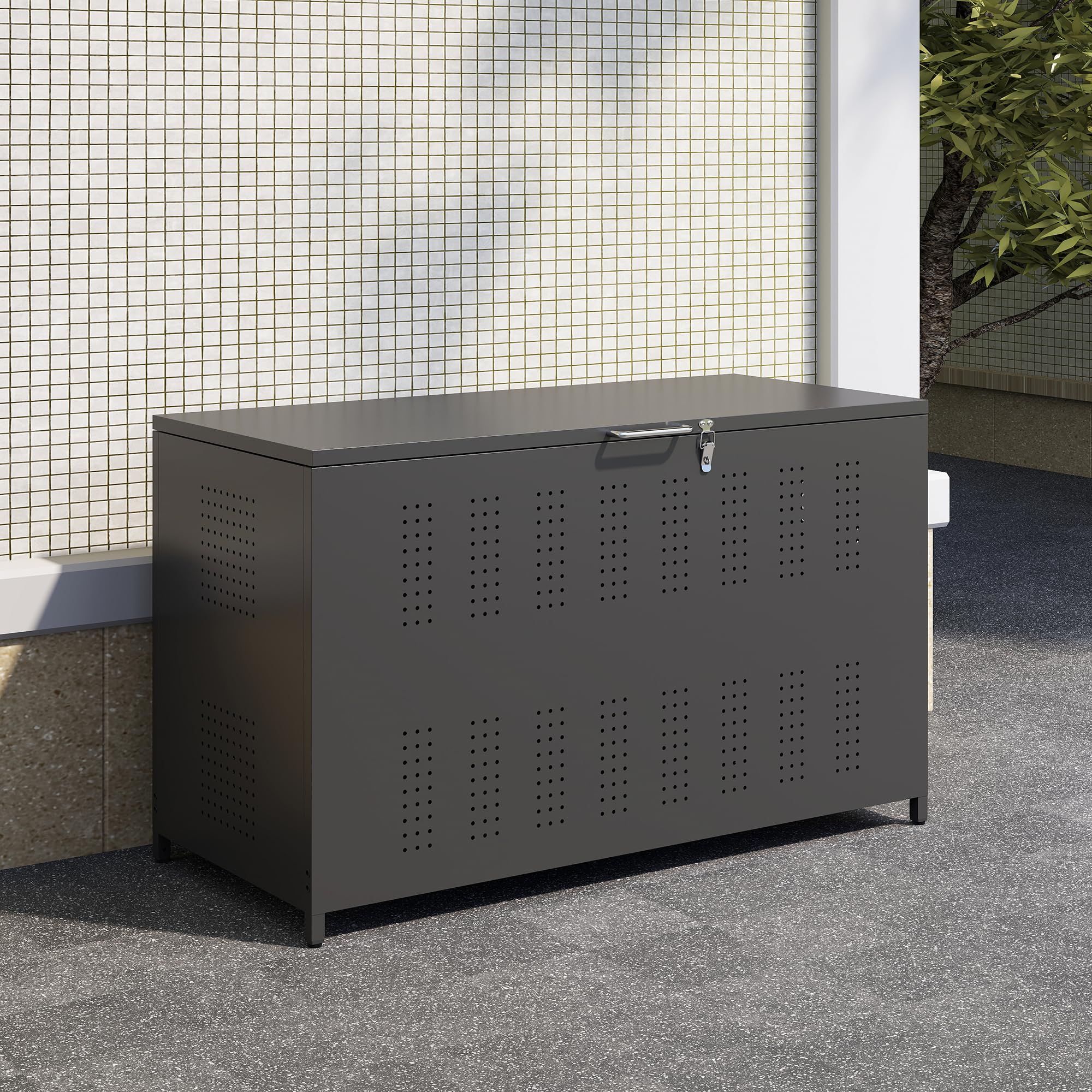 Amazon | BTM 物置 屋外ゴミ箱 大型 倉庫収納庫 収集ボックス ごみ集積