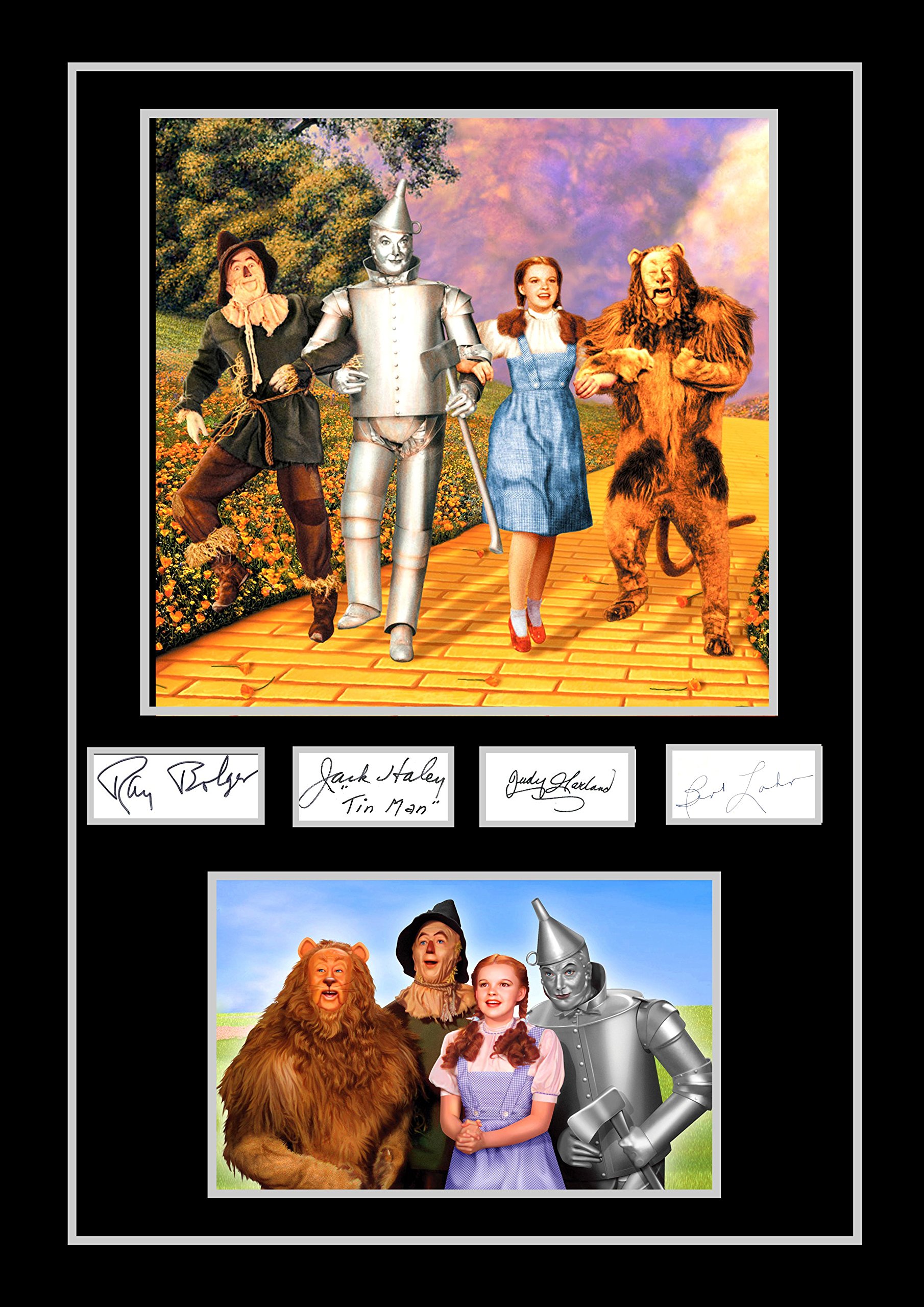 Signed By The Stars Multi-Color Stunning Quality Wizard Of Oz Cast Signed Print (A4 Print 29.7Cm X 21Cm)