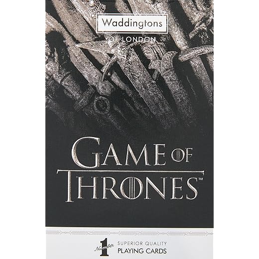 Game of Thrones Waddingtons No 1 Spielkartenspiel, betreten Sie die Welt von Westerosi und Spielen Sie mit Cersei, Tyrion Lannister, Jon Snow, Sansa und Arya Stark, perfektes Reisespiel